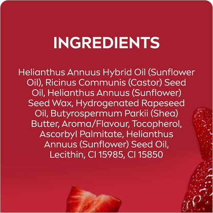 NIVEA Strawberry Shine Lip Balm (2x4.8g) | Shimmery Red Tinted Lip Care, 24H Hydration