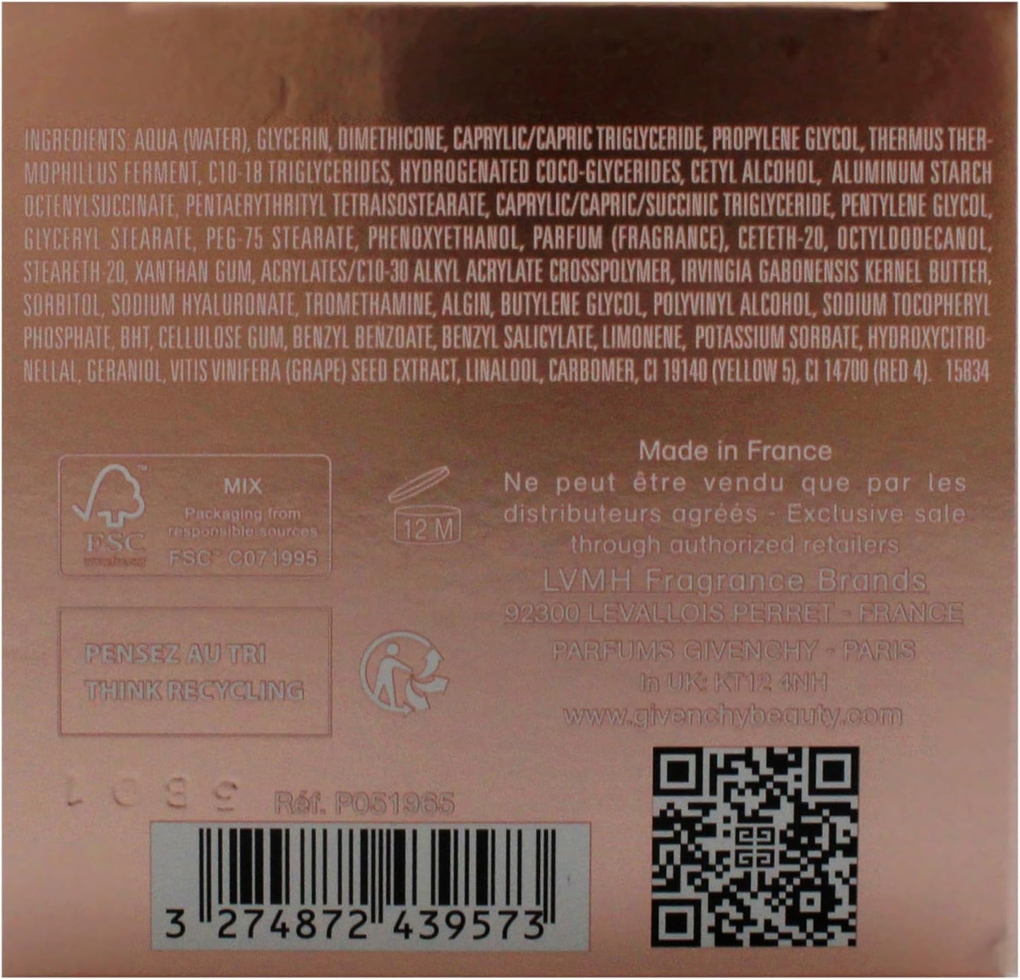 Givenchy L Intemporel Global Youth Divine Rich Cream Cream Unisex 1.7 oz