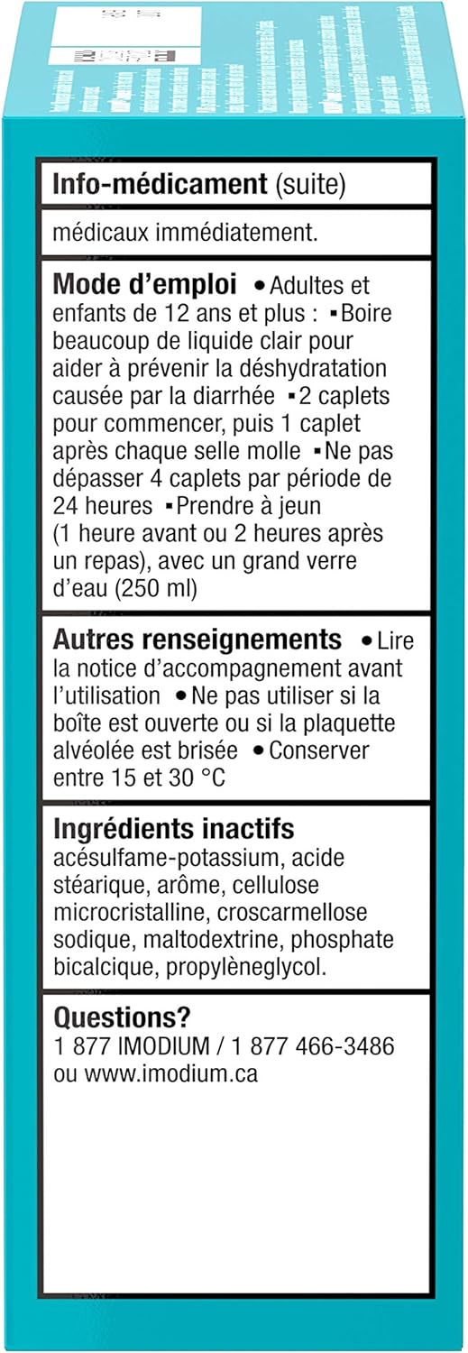 Imodium Advanced Rapid Relief 止瀉藥片，20 粒（1 包）- 包裝可能有所不同
