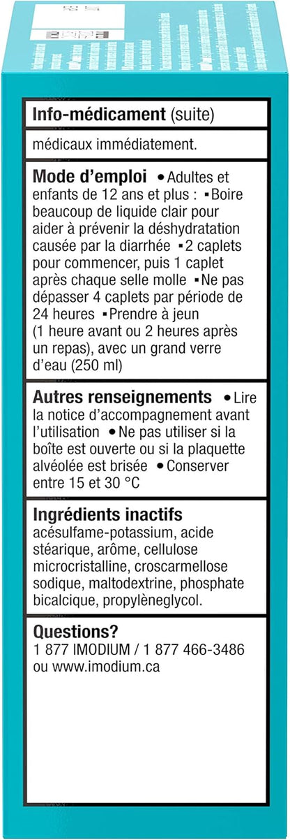 Imodium Advanced Rapid Relief 止瀉藥片，20 粒（1 包）- 包裝可能有所不同