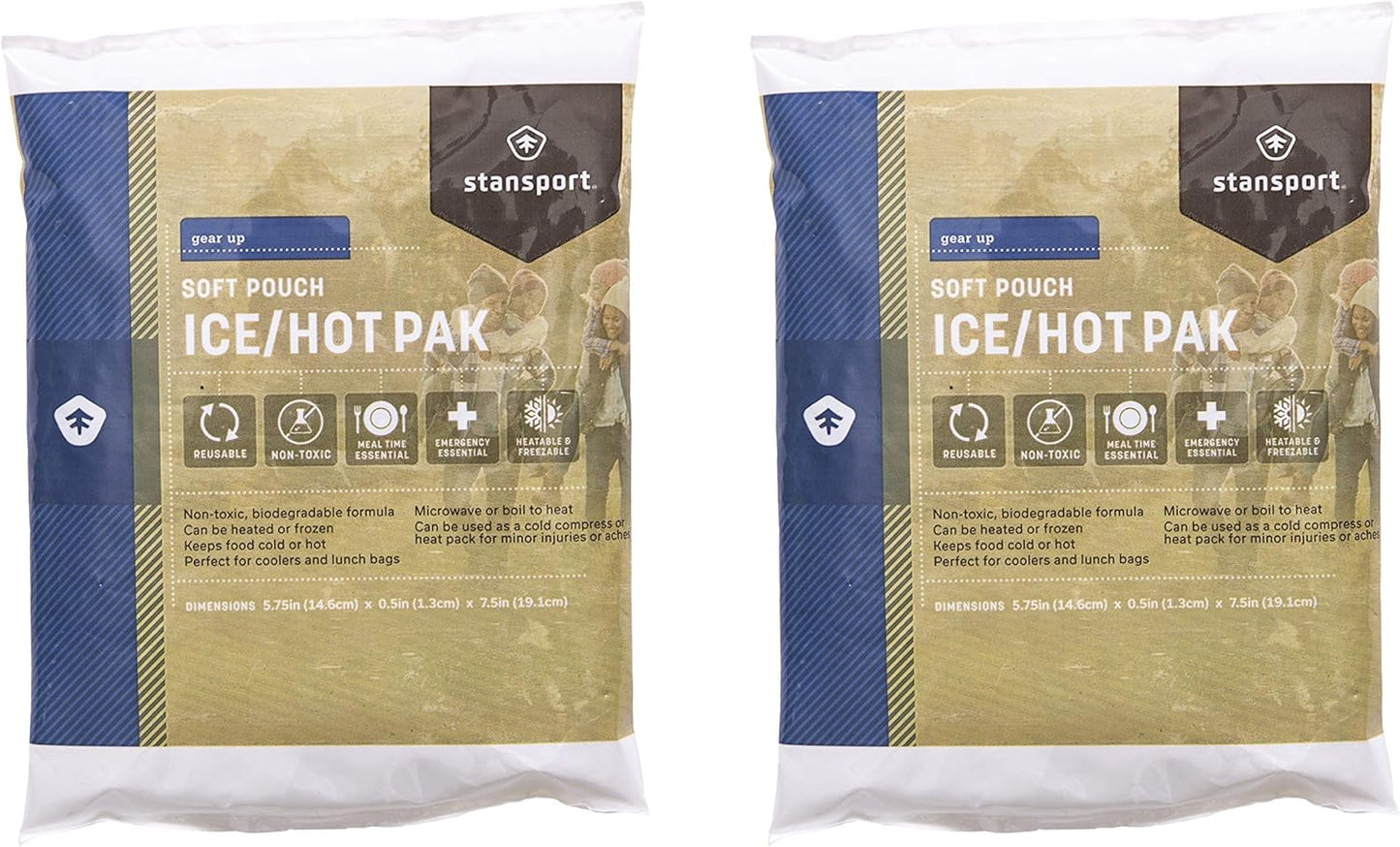 Stansport Soft Pouch Ice/Hot Pak Medium - 2 Pack