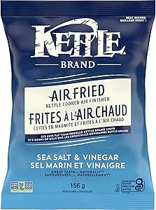 Kettle Chips Air Fried - Sea Salt & Vinegar (12 bags of 156gr)