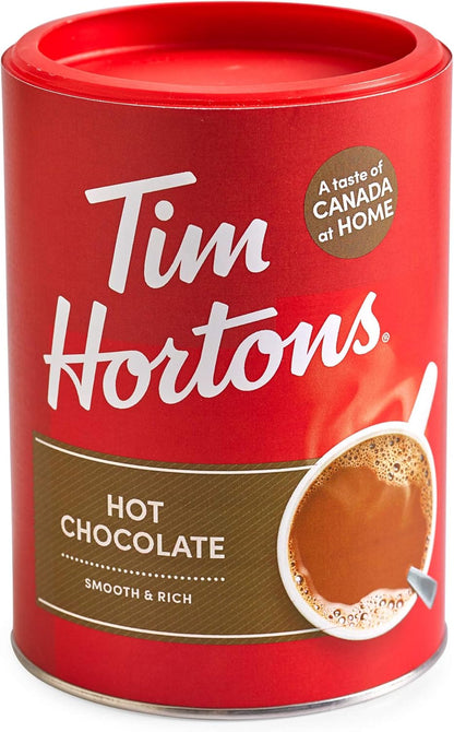 Tim Hortons 脫咖啡因細磨咖啡，中度烘焙，640克罐裝 & 熱巧克力飲料混合，原味，500克罐裝