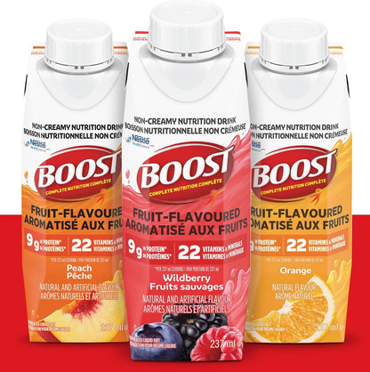 Boost 水果味橙味饮料，237 毫升，24 瓶 & 水果味什锦装，237 毫升，24 瓶