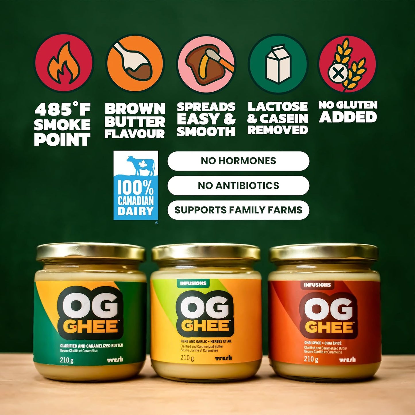 OG GHEE | 210g | Chai Spice | Hormone and Antibiotic Free Clarified Butter, Caramelized Flavour, Keto and Paleo Friendly, Gluten Free, Lactose and Casein Free, Carnivore