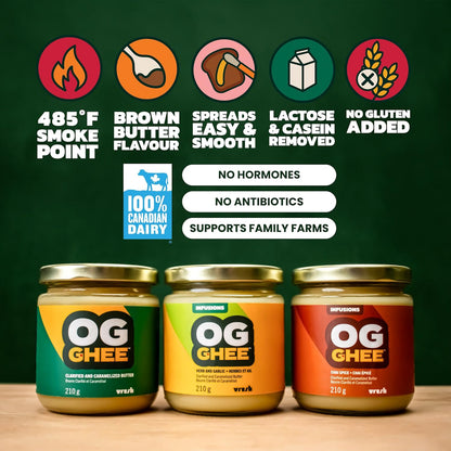 OG GHEE | 210g | Chai Spice | Hormone and Antibiotic Free Clarified Butter, Caramelized Flavour, Keto and Paleo Friendly, Gluten Free, Lactose and Casein Free, Carnivore