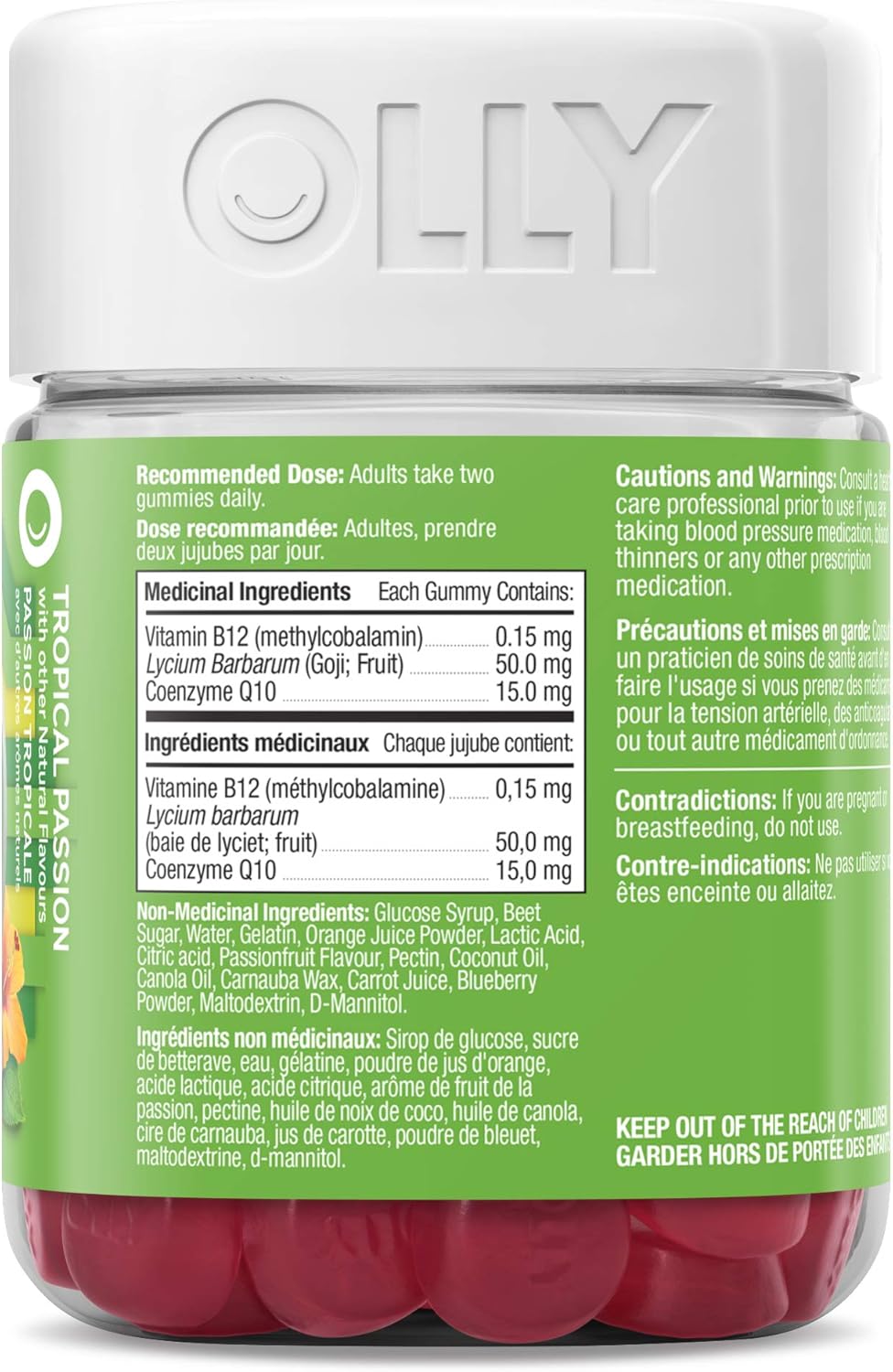 OLLY 睡眠软糖补充剂（Blackberry Zen）+ OLLY 每日能量软糖补充剂（Tropical Passion）套装