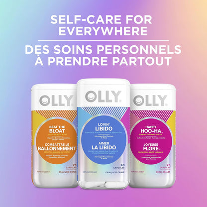 OLLY 补充胶囊支持性欲和感觉的生理方面，Lovin' Libido 补充剂，适合女性，含南非醉茄、达米阿那和玛卡，40 粒胶囊