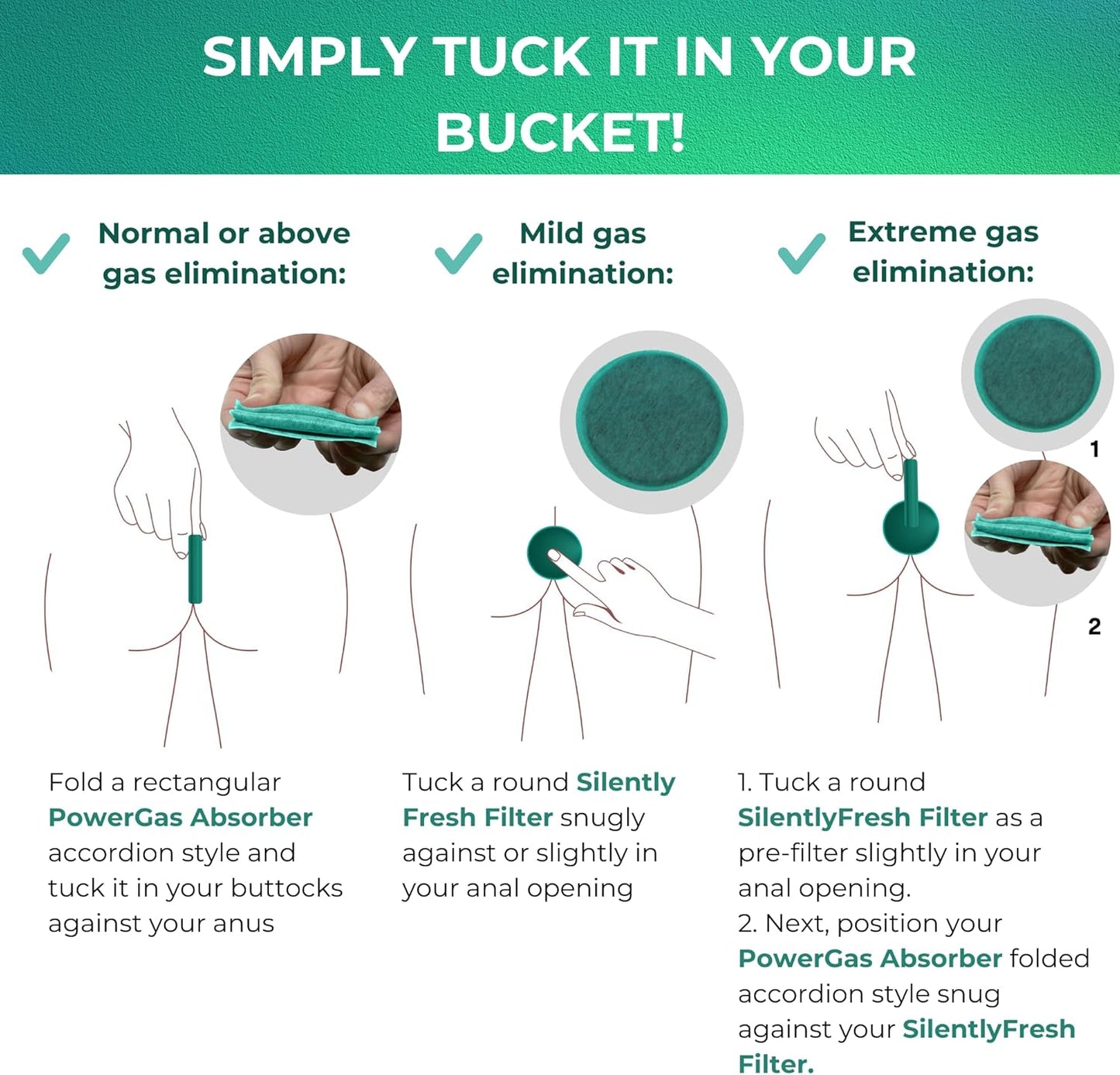 Odor Eliminator for Strong Odor, No Toxic Spray. Men & Women’s Charcoal Odor Absorber, Flatulence Underwear Help. Gas Relief for Adults. Flatulence Pads Silence & Stop Odor Up to 100%. DiscreetZ P-30