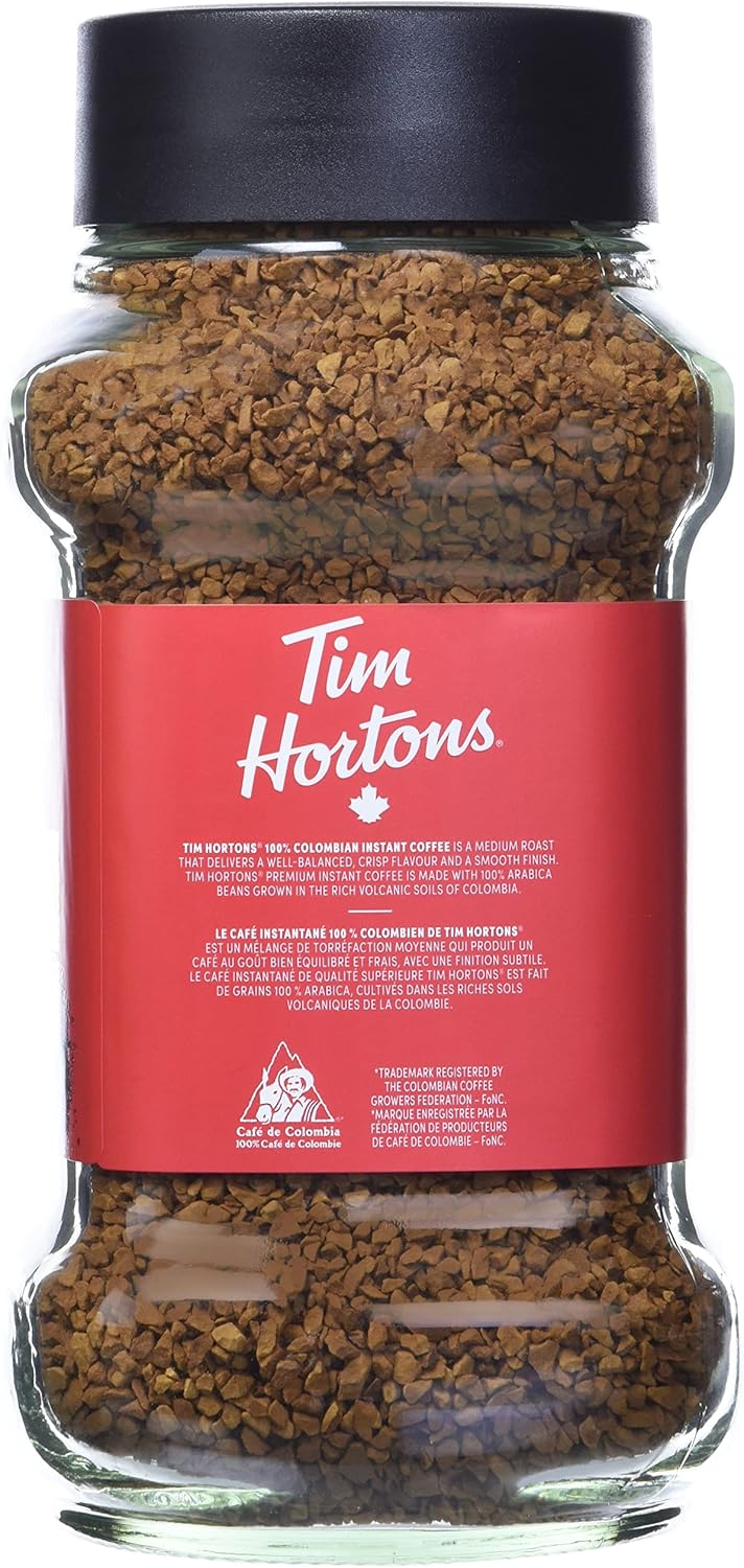 Tim Hortons 中度烘焙速溶咖啡，100% 哥伦比亚，300 克罐装 & 热巧克力饮料混合装，原味，500 克罐装