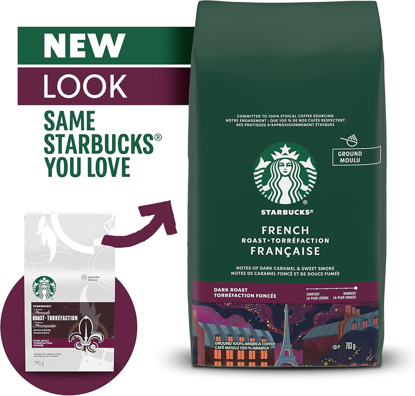 星巴克法式烘焙研磨咖啡，793克