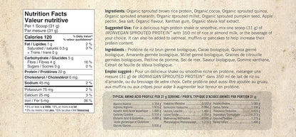 Iron Vegan Sprouted Protein Bars | Double Chocolate Brownie Flavour | 12 Pack & Sprouted Protein, Chocolate Flavour, 1kg | Vegan, plant-based, organic, gluten-free