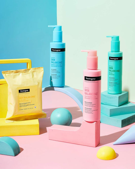 Neutrogena Cleanser, Skin Balancing Kaolin Clay Cleanser With 2% Polyhydroxy Acid (Pha), Mattifying Face Wash for Oily Skin, 186mL