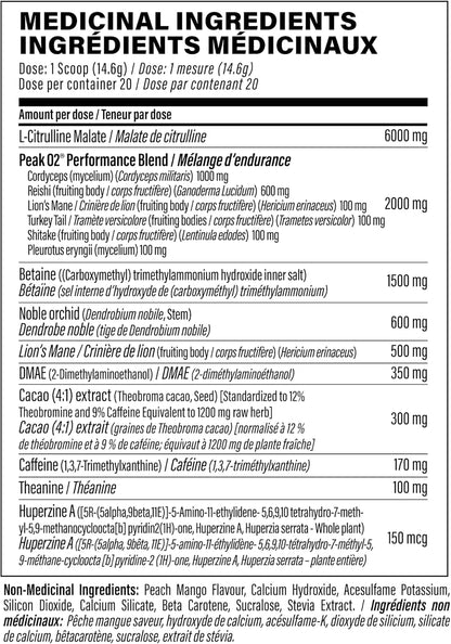 Nutrabolics Supernova Infinite 桃芒果運動前補劑 20 包，292 克