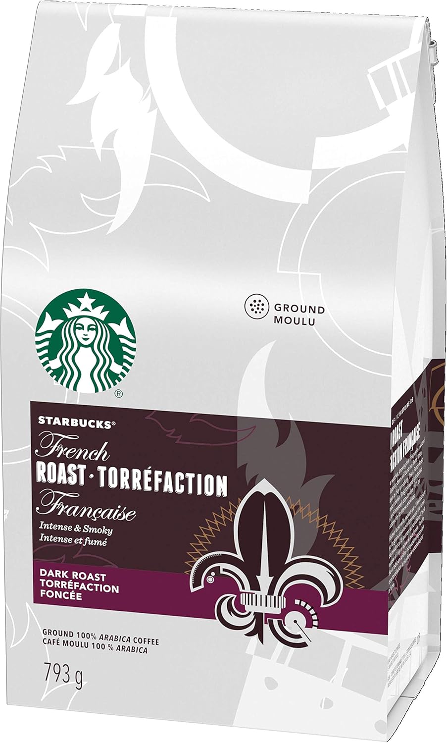 星巴克 True North 混合咖啡粉（金黃色烘焙，793 克）和法式烘焙咖啡粉（793 克）