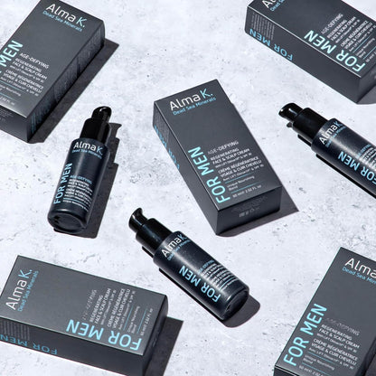 Alma K 抗衰老再生面部和头皮霜（含 SPF 30）- 含 SPF 的日常保湿霜 - 男士保湿霜 - 2 盎司