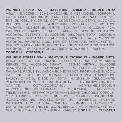 L'Oreal Paris Anti-Aging Face Cream 55+, Day + Night Skincare Kit, Wrinkle Expert, With Calcium to Reduce the Look of Wrinkles, 50mL