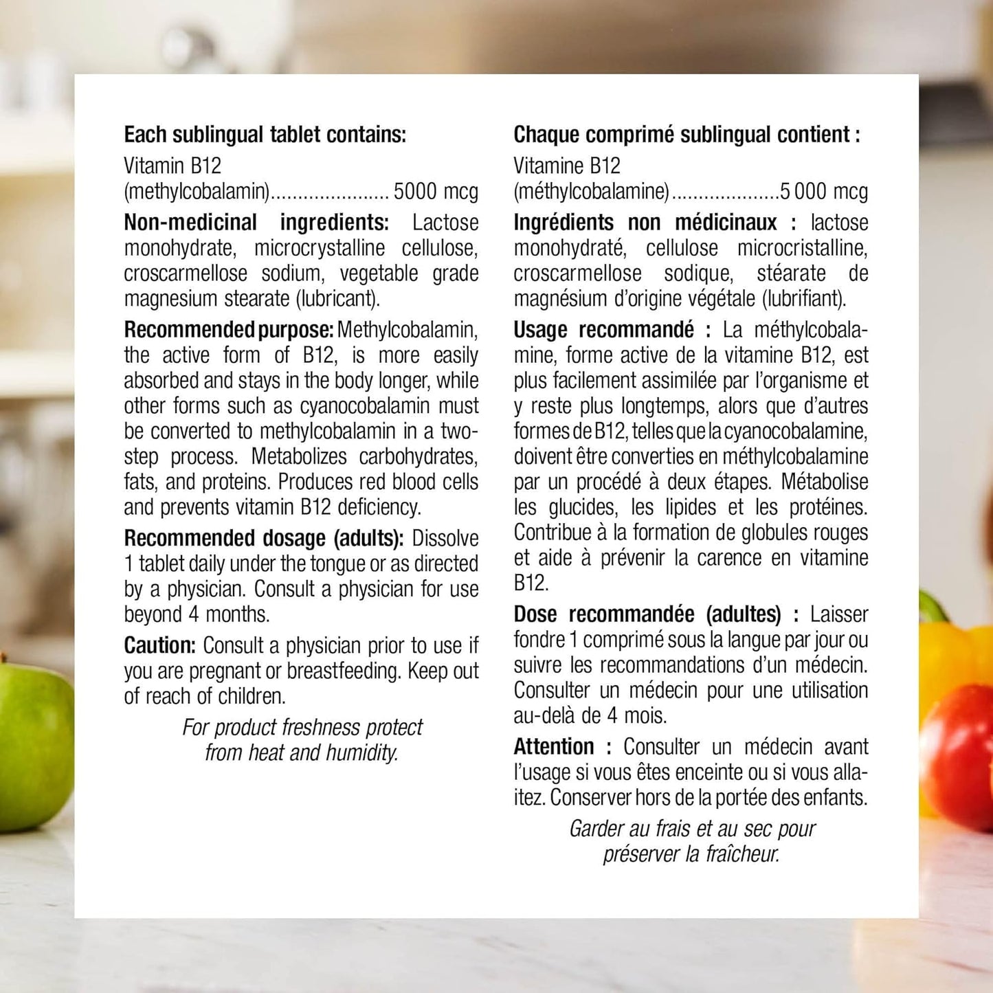 Webber Naturals 维生素 B12 5000 微克，超强速溶，60 片，支持能量生成和代谢