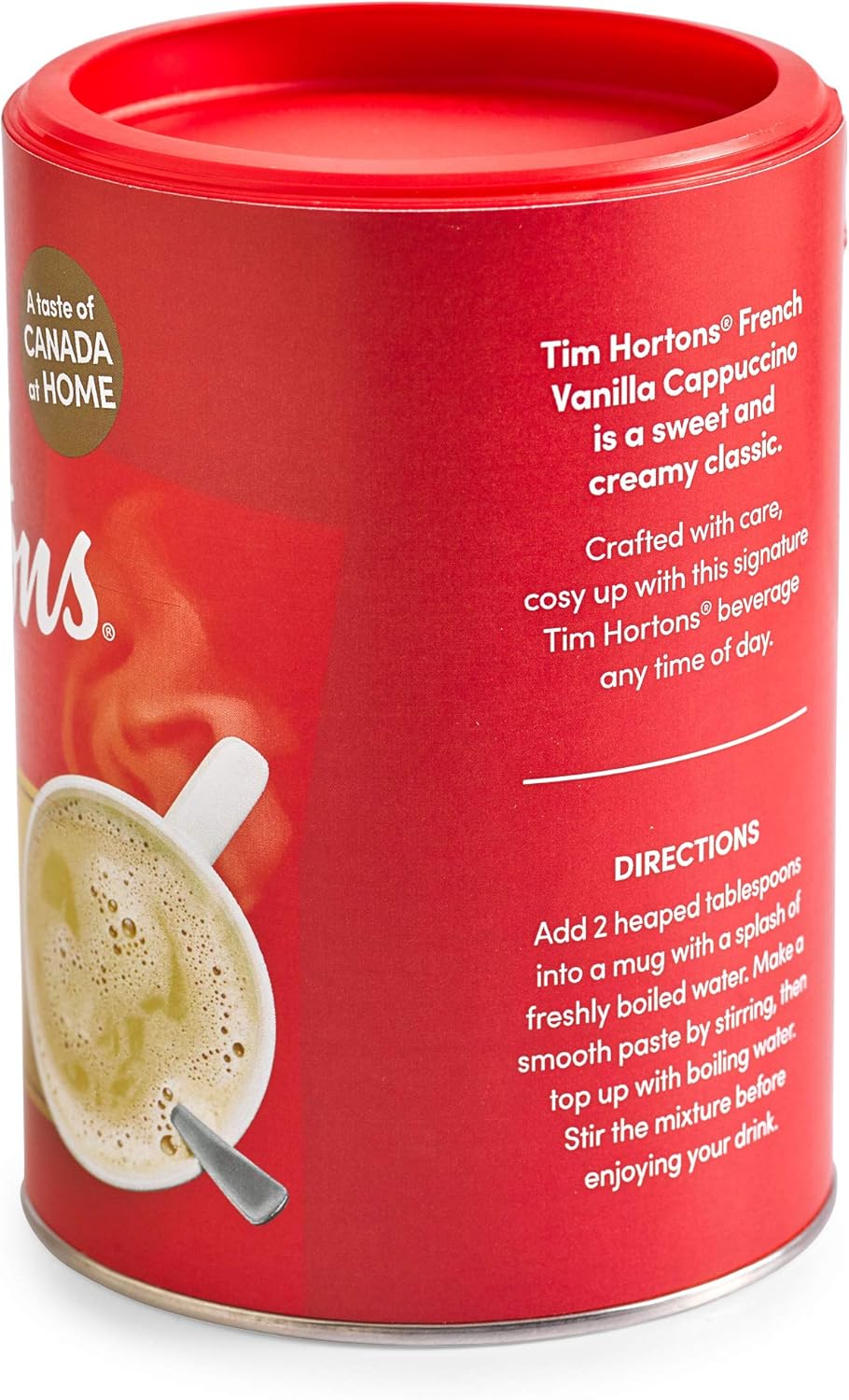 Tim Horton 速溶卡布奇诺，法式香草味，16 盎司和苹果肉桂茶包，草本茶，脱咖啡因，20 个