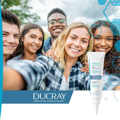 Ducray - Keracnyl Glycolic+ unclogging cream - Acne-prone skin - 30ml White 46.0 grams