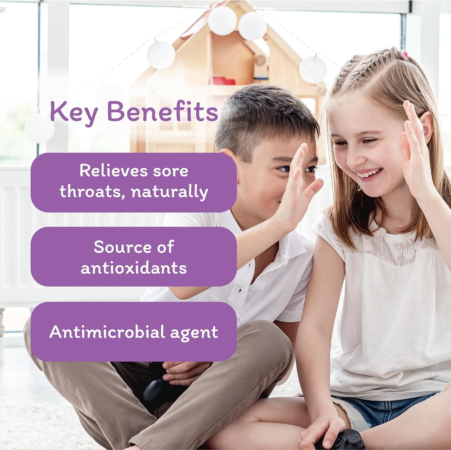 Organika 加拿大制造儿童蜂胶喷雾，含接骨木莓，天然无糖，缓解咽喉痛，增强免疫力，抗氧化 - 30ml