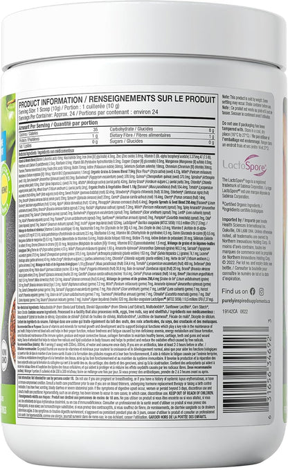 Purely Inspired Greens Superfood Powder for Women and Men - Organic Greens Smoothie Blend Supports Digestive Health & Immunity - Fruit & Veggie Blend, Gluten-Free (24 Servings)