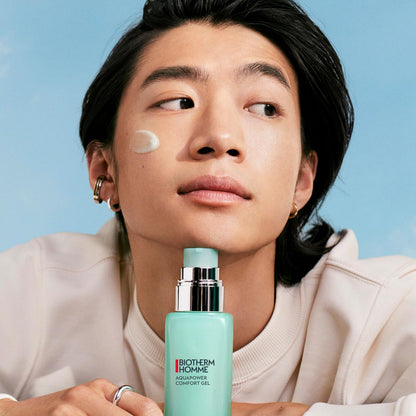 碧欧泉男士水动力舒适凝胶保湿霜，适合干性皮肤的护肤品，超轻盈，不粘腻质地，全天对抗皮肤干燥，富含生命浮游生物，75ml