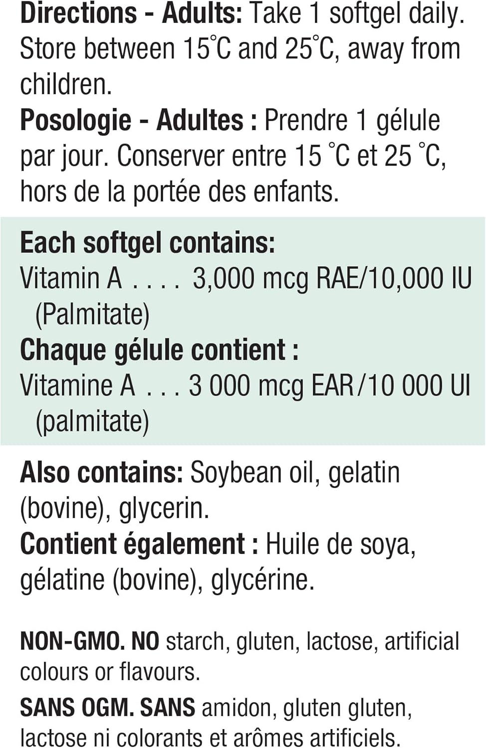 Jamieson Laboratories 鋅 25 毫克和維生素 A 10,000 IU，100 粒（1 包）