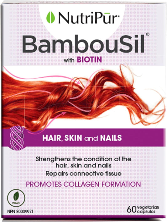 Nutripur BambouSil - Hair Skin Nails, Collagen formula, 60 vegetarian capsules
