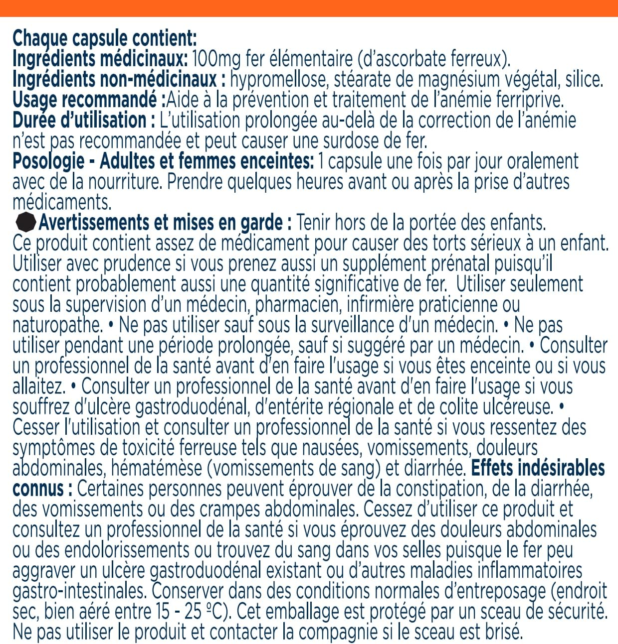 EBMfer 鐵劑，含維生素 C | 每日 1 粒 | 溫和 | 純素 | 提升能量 | 100 毫克高效能 | 30 粒膠囊