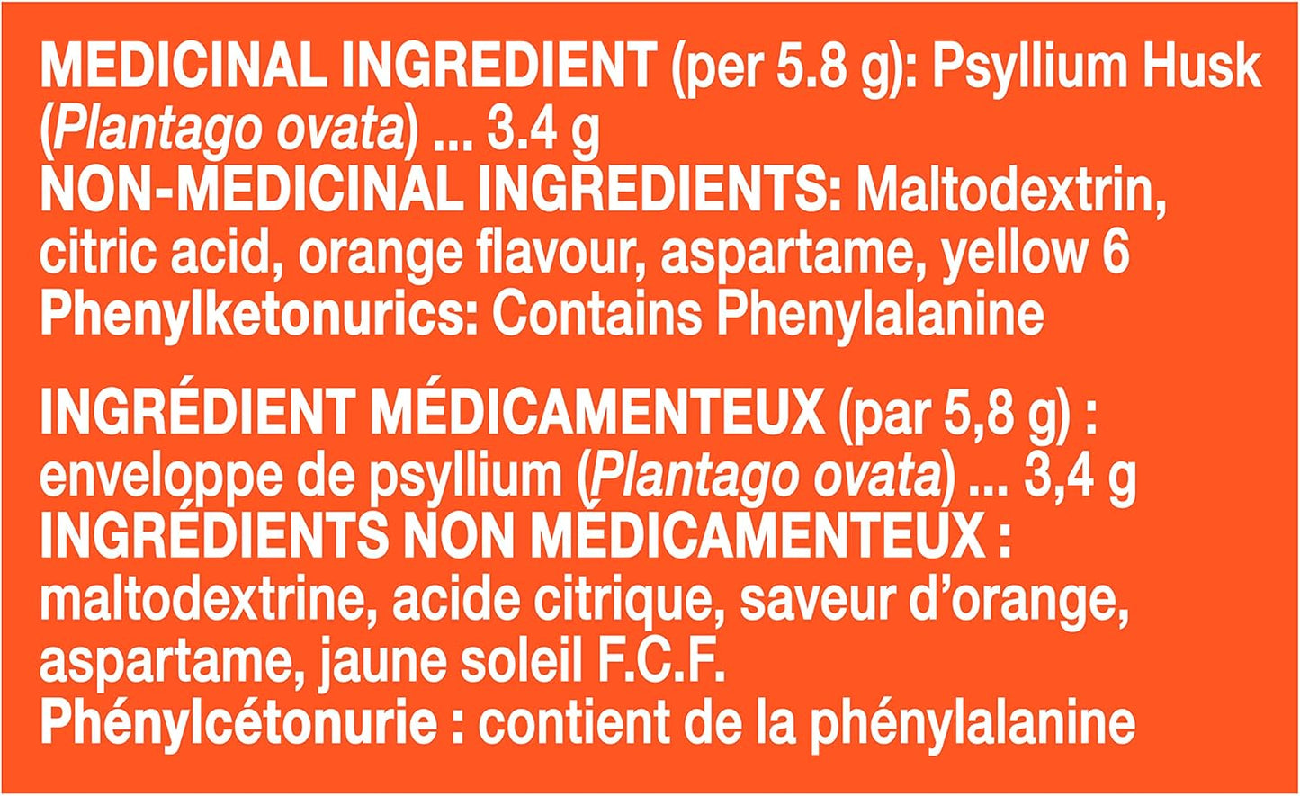 Metamucil, 每日車前子殼粉補充包，無糖，四合一膳食纖維，促進消化健康，橙味順滑飲料，44 份
