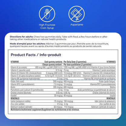 One A Day 男士复合维生素软糖 - 男士每日补充维生素软糖，含维生素 A、C、D、锌（有助于免疫和骨骼健康）、生物素（有助于能量代谢）、维生素 E、硒（抗氧化剂），130 粒软糖