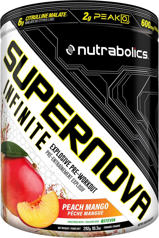 Nutrabolics Supernova Infinite 桃芒果運動前補劑 20 包，292 克