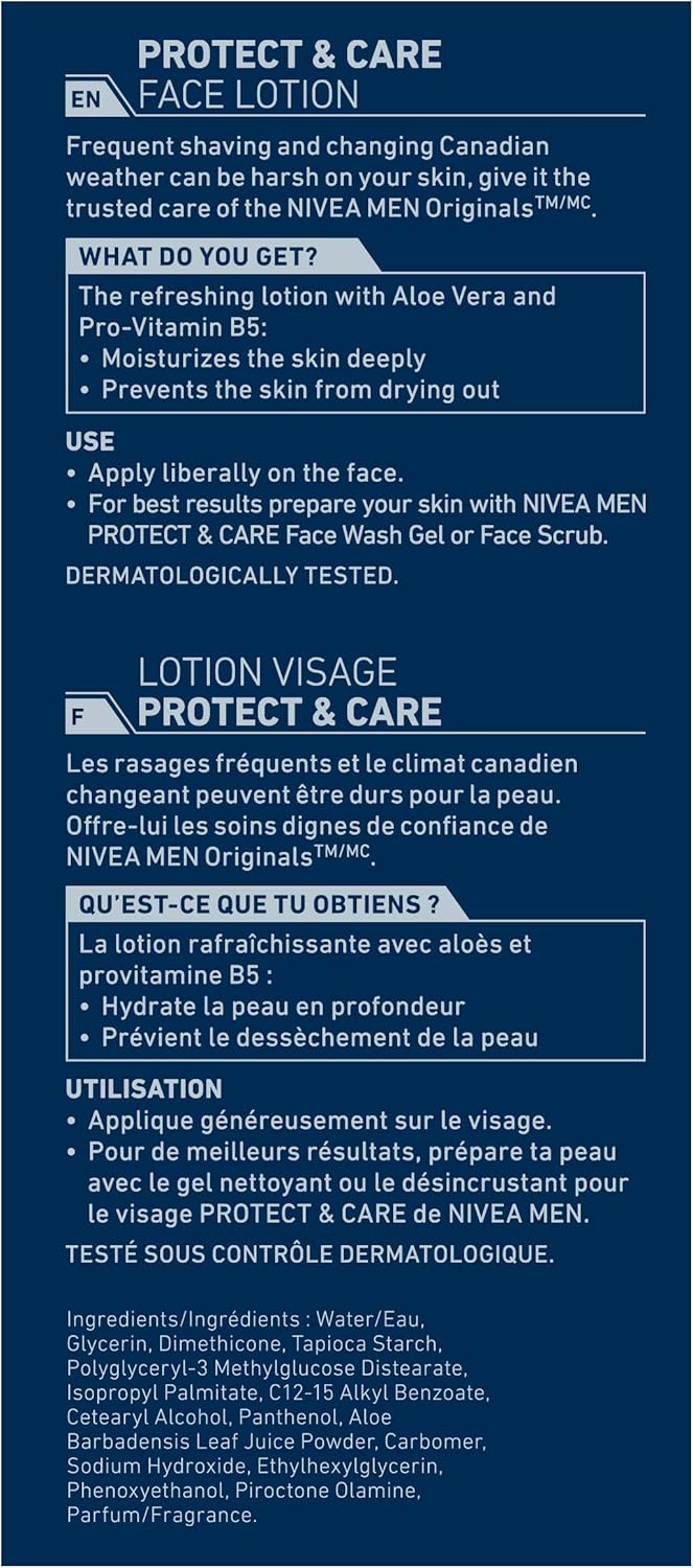 NIVEA MEN Protect & Care Face Moisturizer, 75ml & NIVEA Men Sensitive Skin Shaving Gel (200mL), Shaving Gel for Sensitive Skin, Allows for a Close Razor Shave and Leaves an Instant Soothing Sensation
