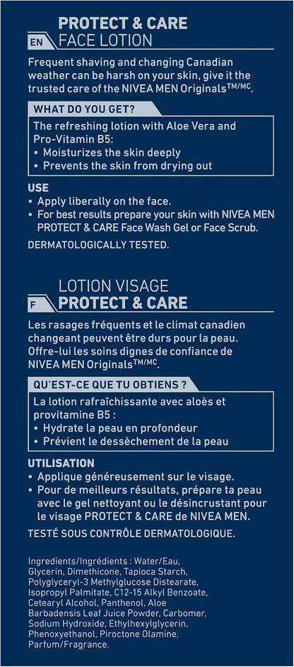 NIVEA Men Sensitive Skin Cooling After Shave Balm & Face Moisturizer (100mL + 75mL), Alcohol-Free, Chamomile & Aloe Vera Enriched, Instantly Soothes & Cools Down Skin After Shaving