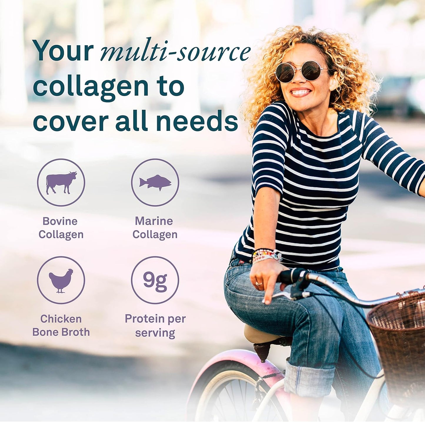 Organika Enhanced Collagen Bone and Joint Powder- with Glucosamine, MSM, Chondroitin Sulfate & Full Spectrum Collagen Type 1, 2, 3- Bovine, Marine, and Chicken Collagen Combination