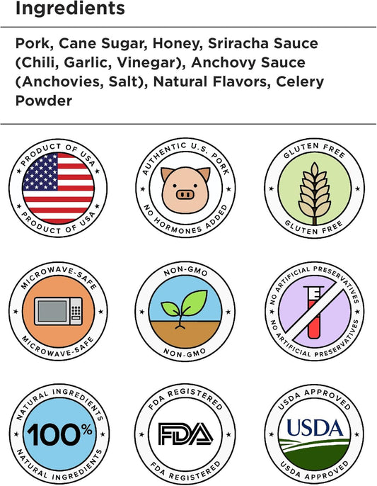 金燕窩豬肉乾，蜂蜜拉差醬，113克