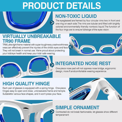 Hion 2 副成人防暈動病智慧眼鏡，超輕便攜式緩解噁心液體眼鏡，暈車暈機暈船眼鏡，旅行/巡航必備品