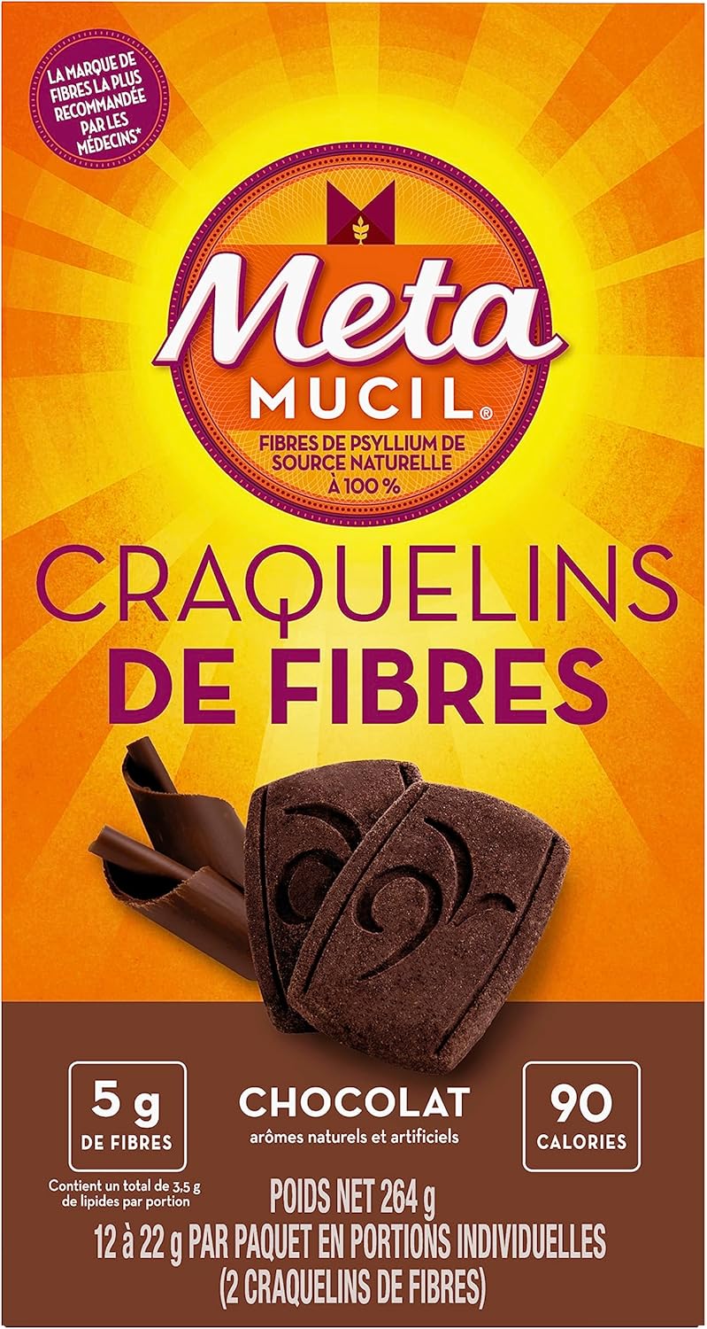 Metamucil 纤维薄片，巧克力味，12 份（共 24 块饼干）