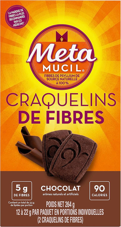 Metamucil 纤维薄片，巧克力味，12 份（共 24 块饼干）