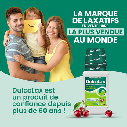 乐可舒液体泻药，温和缓解偶发性便秘，适用于成人和 2 岁及以上儿童，无刺激性，速效泻药，樱桃味，354 毫升瓶装