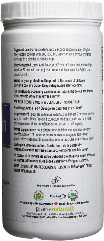 Prairie Naturals Organic Whey Protein, Natural, 300g