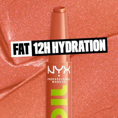 NYX PROFESSIONAL MAKEUP, Fat Oil Slick Click, Balm in a stick, Infused with nourishing oils, High shine finish - Thriving (Pink Fuchsia)