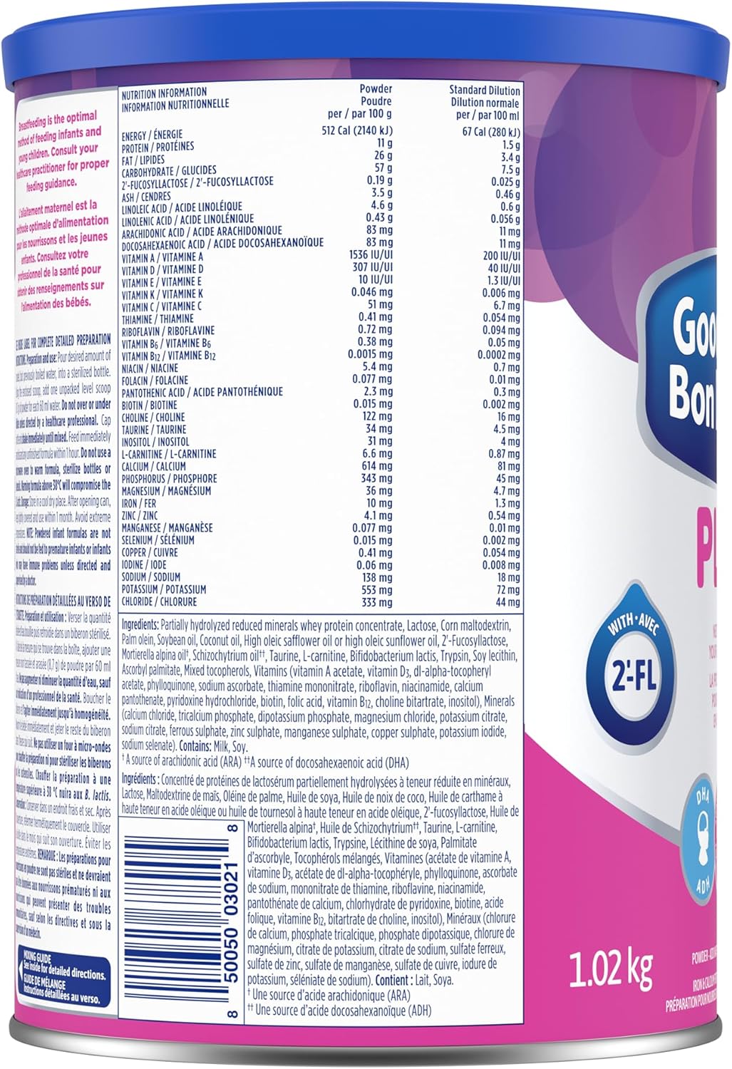 GOOD START PLUS 2 Powder Baby Formula, For Babies 6 months plus, Added Iron & Calcium, With DHA, Probiotics and 2'-FL, 1.02kg
