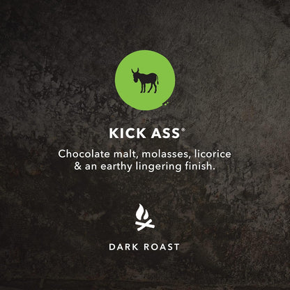 Kicking Horse Coffee，Kick Ass，深度烘焙，研磨，284 克 - 有機認證、公平貿易、猶太潔食咖啡 &，Grizzly Claw，深度烘焙，全豆，1 磅 - 有機認證、公平貿易、猶太潔食咖啡