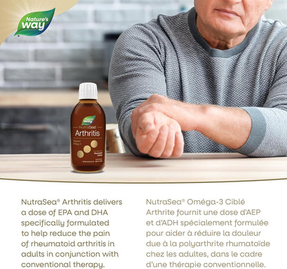 Nature's Way NutraSea Omega-3 - Arthritis - Rheumatoid Arthritis Support 2800mg (1800 mg EPA, 1000 mg DHA), Citrus Flavour, 200ml Liquid