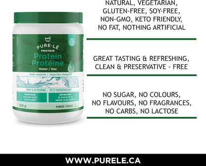 Pure-le Protein Water - Virtually Taste Free, Non-Thickening, All Natural, Zero Carbohydrate - 100% Grass-Fed Hydrolysed Whey Protein Isolate, Pastured Raised, Lactose-free, Hormone Free, Soy Free, GMO Free, Gluten Free …