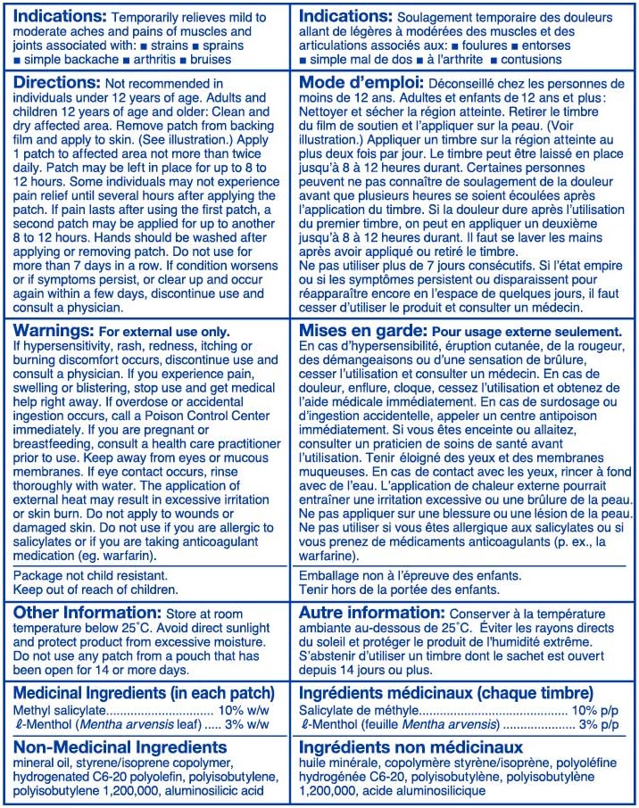 Salonpas 12 Hour Pain Relief Patch, 5 Count (Pack of 1)