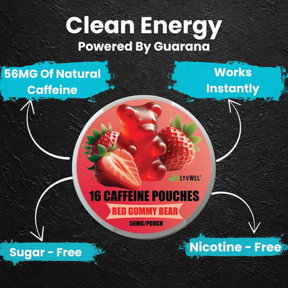 LYVWEL 5 包咖啡因浸剂 | 益智专注力和神经支持 | 天然咖啡因提升 | 每罐 16 包 | 每包含 56 毫克咖啡因 | 不含尼古丁，不含烟草 | 即时能量提升