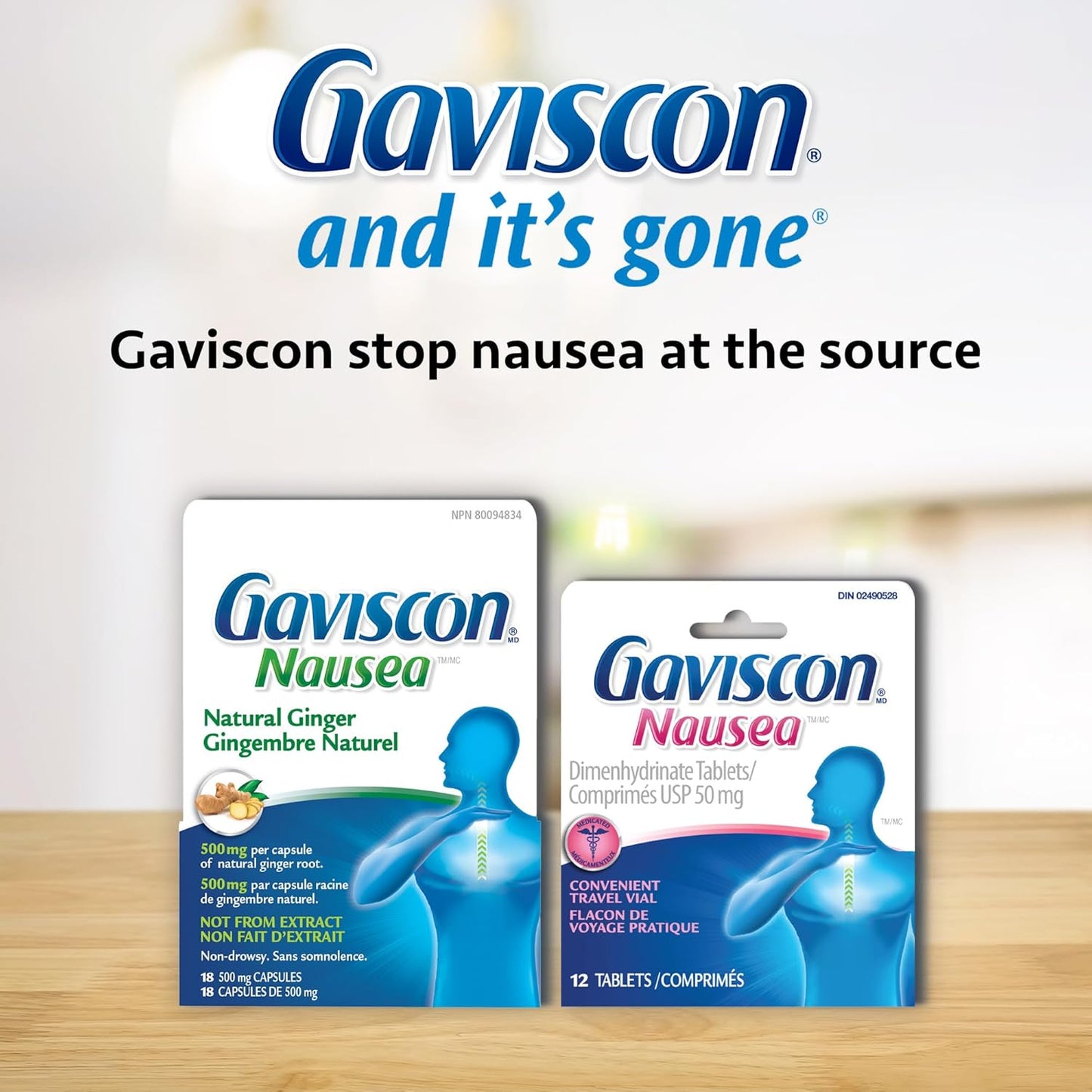 Gaviscon 抗噁心生薑膠囊 - 18 粒 - 緩解噁心、促進消化的片劑，天然生薑 - 不含鋁、乳糖和麩質